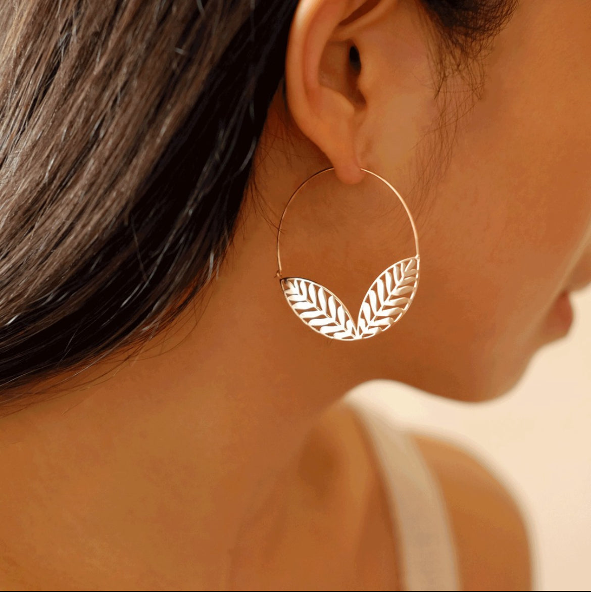 Momo Fern Hoop Earrings