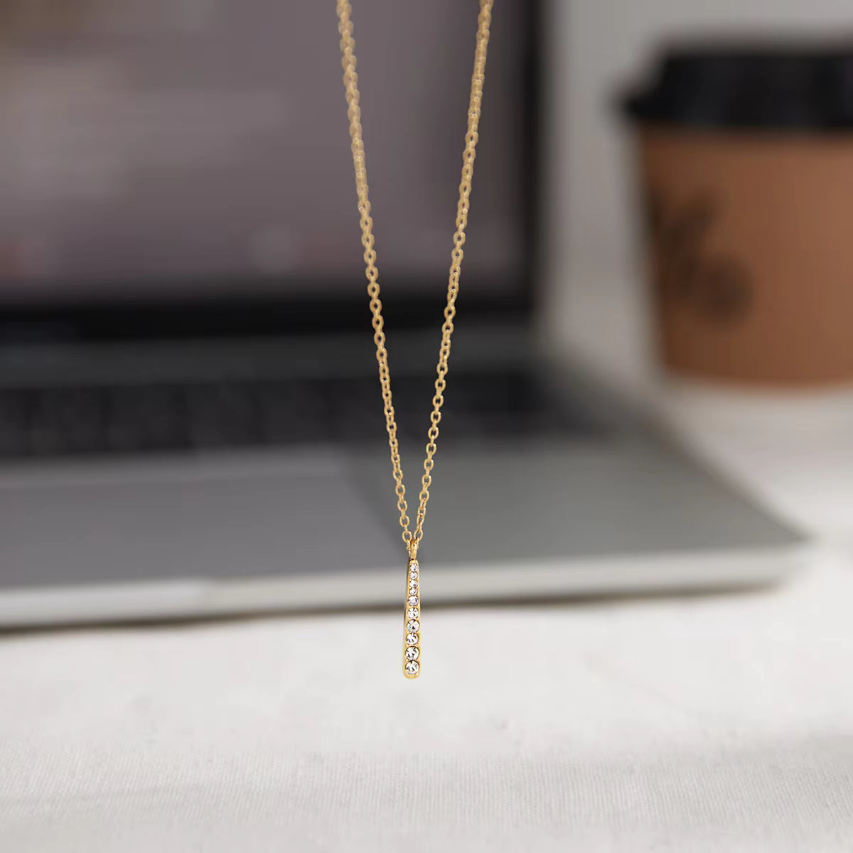 Maisie Rhinestone Drop Necklace