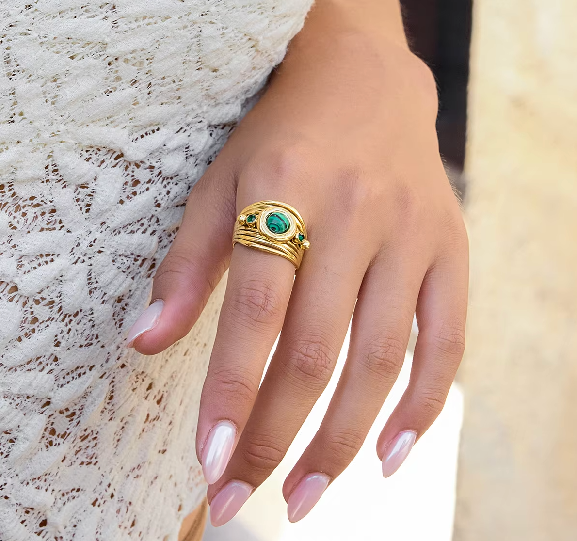 Eva Malachite Ring