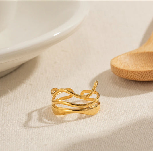 Emily Multilayer Wave Ring
