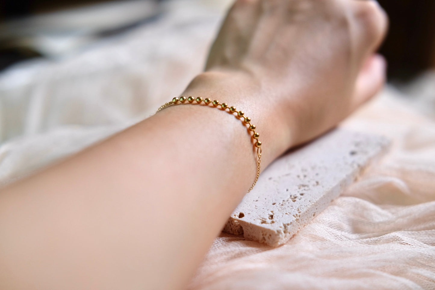 Bea Beaded Bracelet (Sterling Silver)