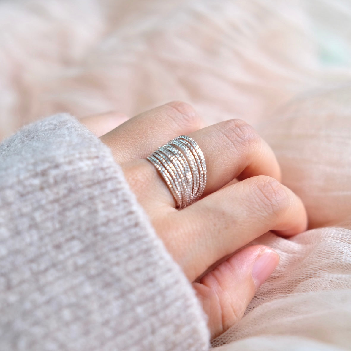 Sammy Multilayer Korean Ring (Sterling Silver)