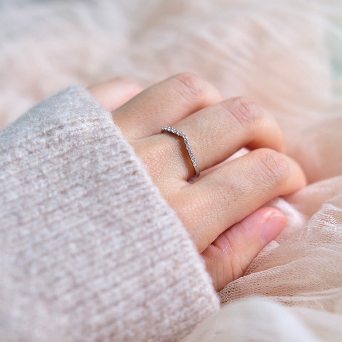 Studded Silver Ring (Sterling Silver)