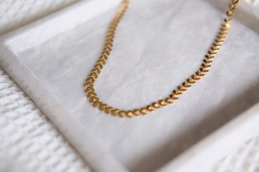 Olive Leaf Chain Necklace