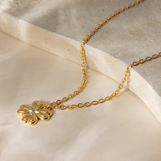 Holly Lucky Clover Pendant Necklace