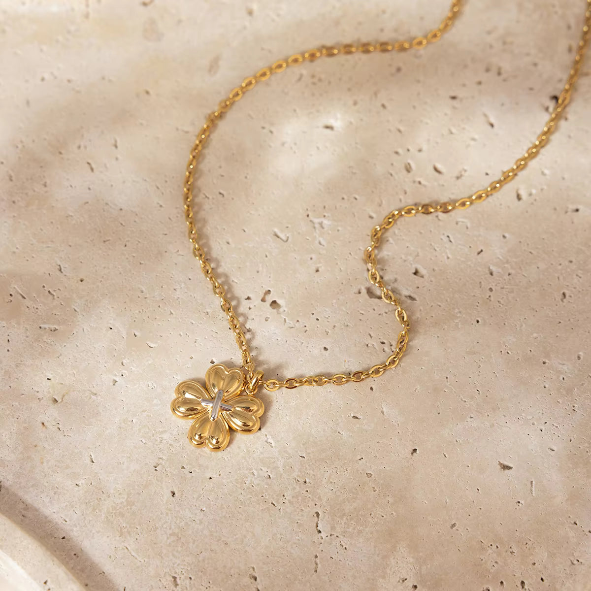 Holly Lucky Clover Pendant Necklace