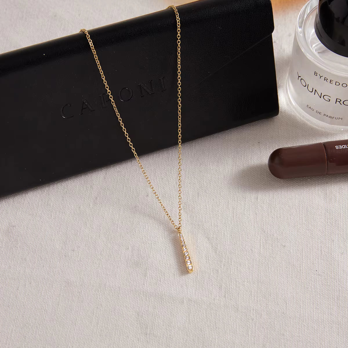 Maisie Rhinestone Drop Necklace
