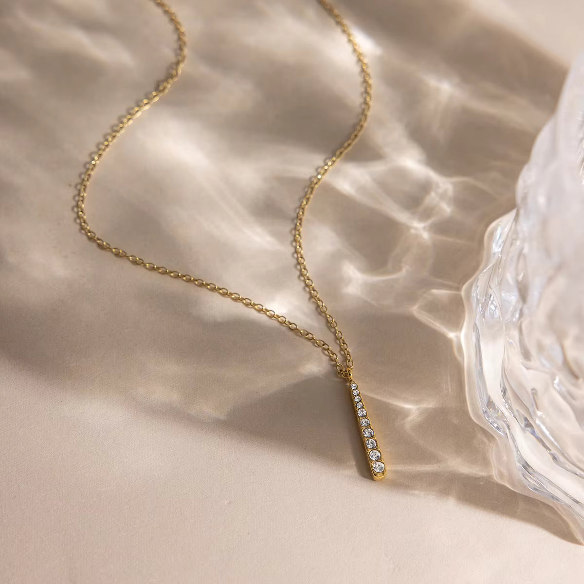 Maisie Rhinestone Drop Necklace