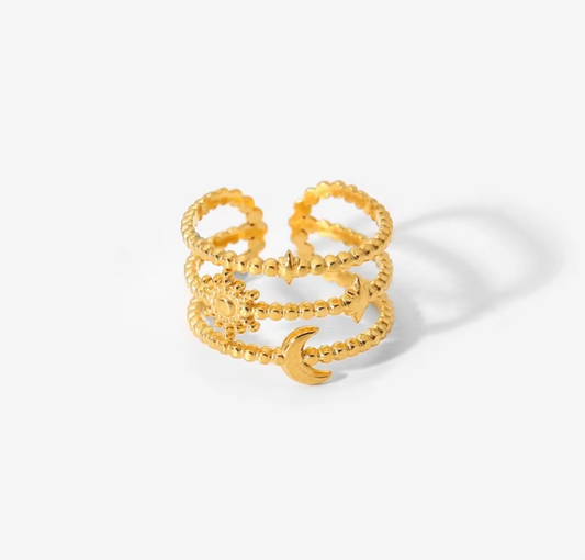 Mira Beaded Celestial Ring
