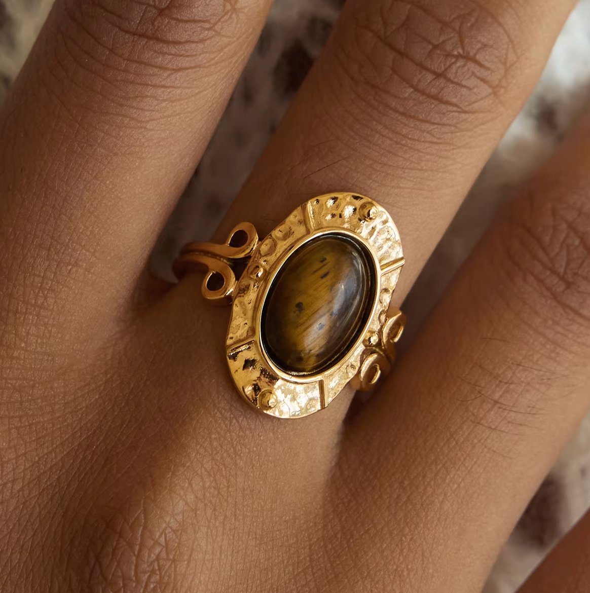 Bonnie Tiger Eye Vintage Ring