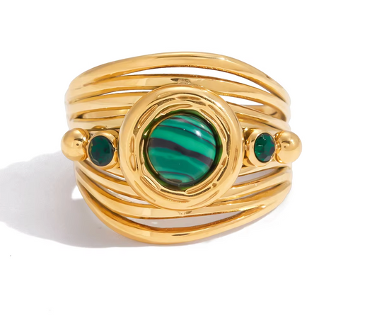 Eva Malachite Ring